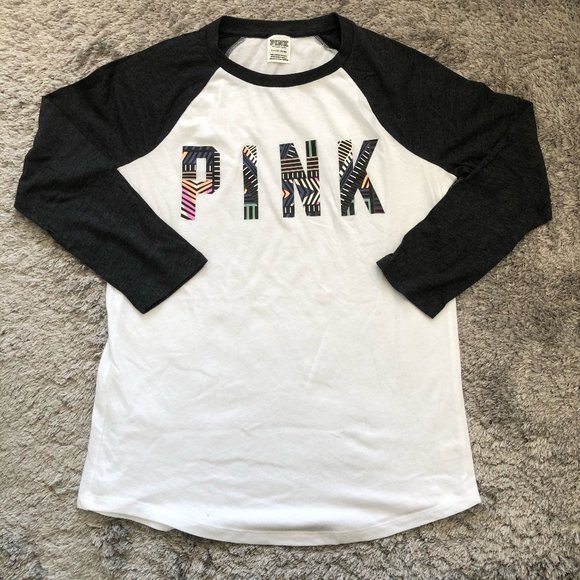 PINK VICTORIAS SECRET 3/4 Sleeve Top - Picture 1 of 3